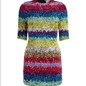 Alice and Olivia Long Sleeved Embellished Dress